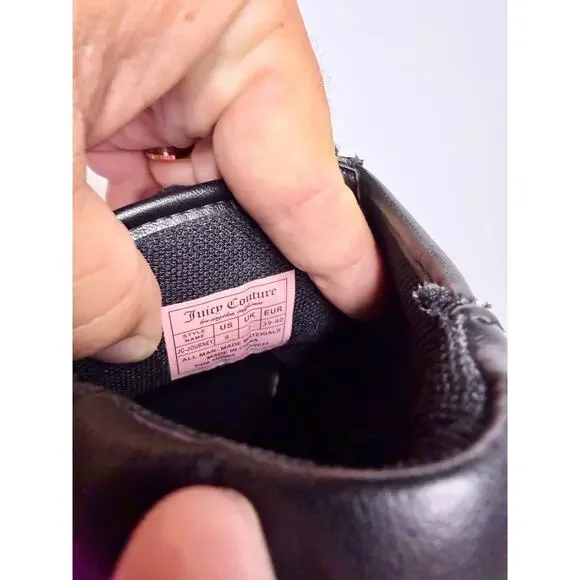 Juicy Couture JC Journey Wedge Sneakers Black Quilted High Top Shoes Women 9 - Picture 6 of 6